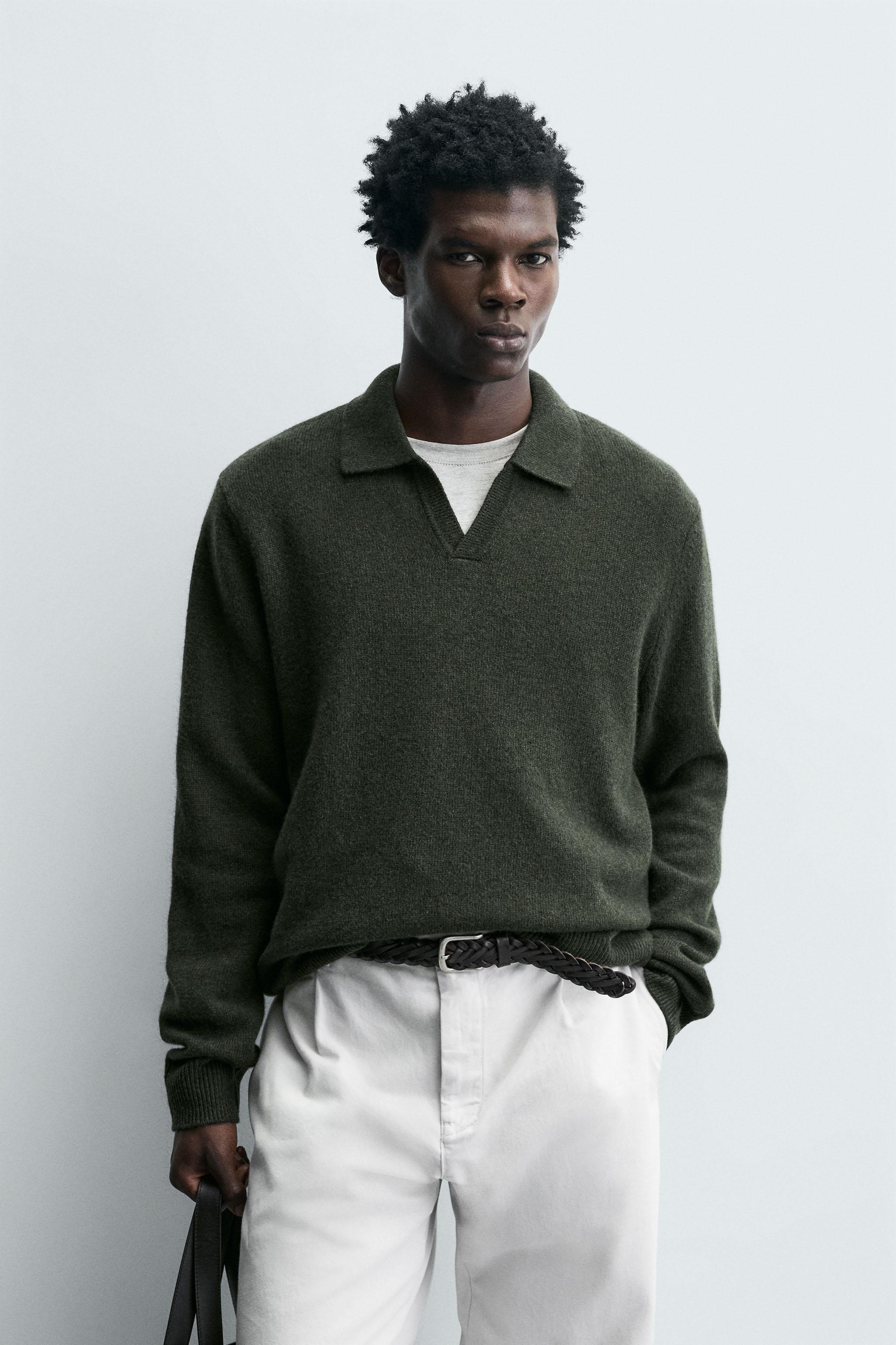 100% WOOL KNIT POLO SHIRT